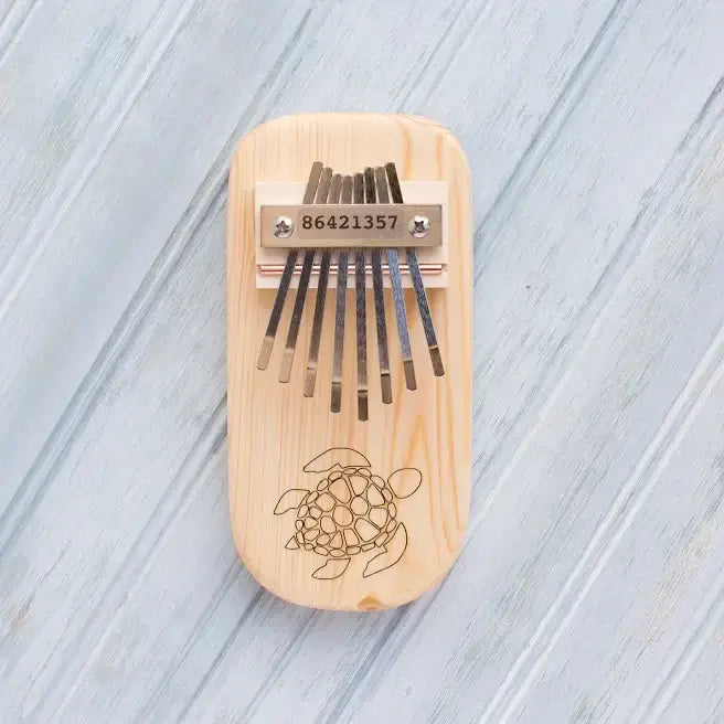 Turtle Engraved Thumb Piano Mountain Melodies