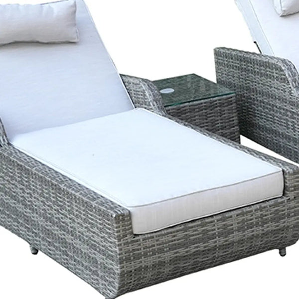 Twelve Piece Gray Wicker Multiple Chairs Seating Group With Fire Pit And Table Homeroots Outdoor
