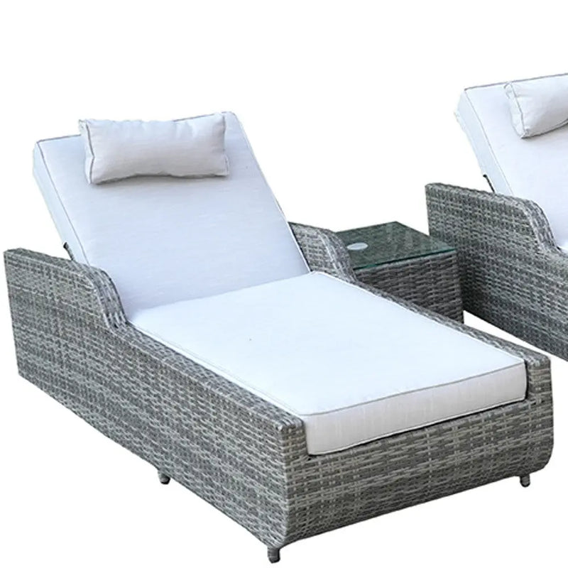 Twelve Piece Gray Wicker Multiple Chairs Seating Group With Fire Pit And Table Homeroots Outdoor