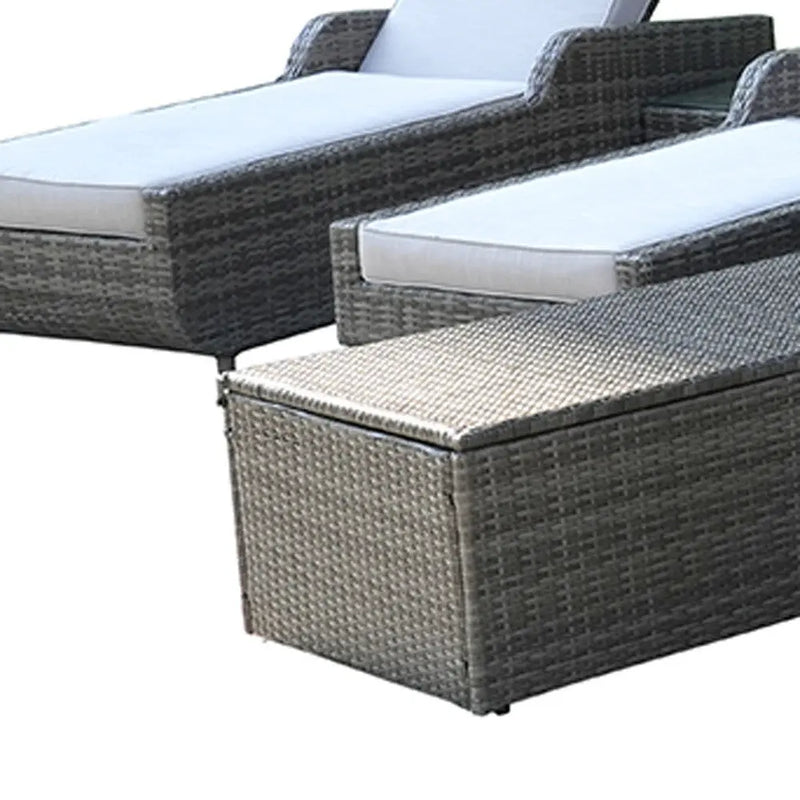 Twelve Piece Gray Wicker Multiple Chairs Seating Group With Fire Pit And Table Homeroots Outdoor