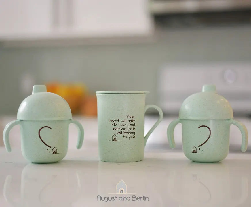 Twin-Mom Cups Gift Set- Heart August and Berlin