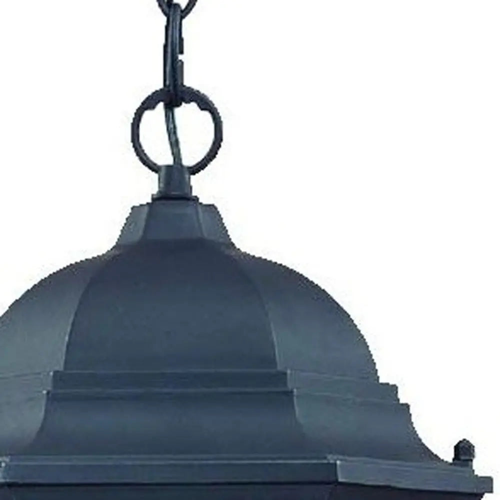 Two Light Matte Black Carousel Lantern Hanging Light Homeroots Outdoor