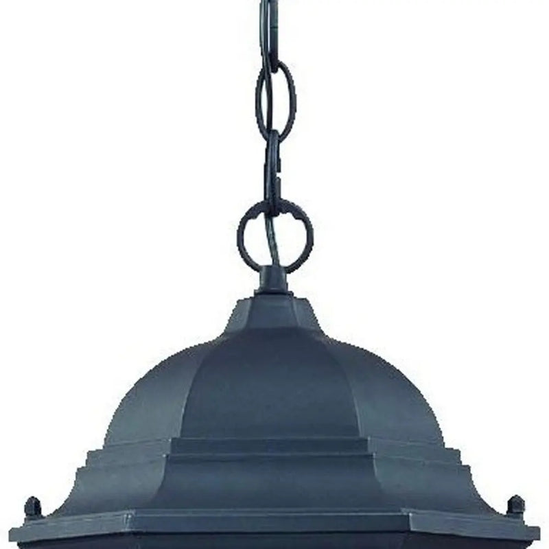 Two Light Matte Black Carousel Lantern Hanging Light Homeroots Outdoor