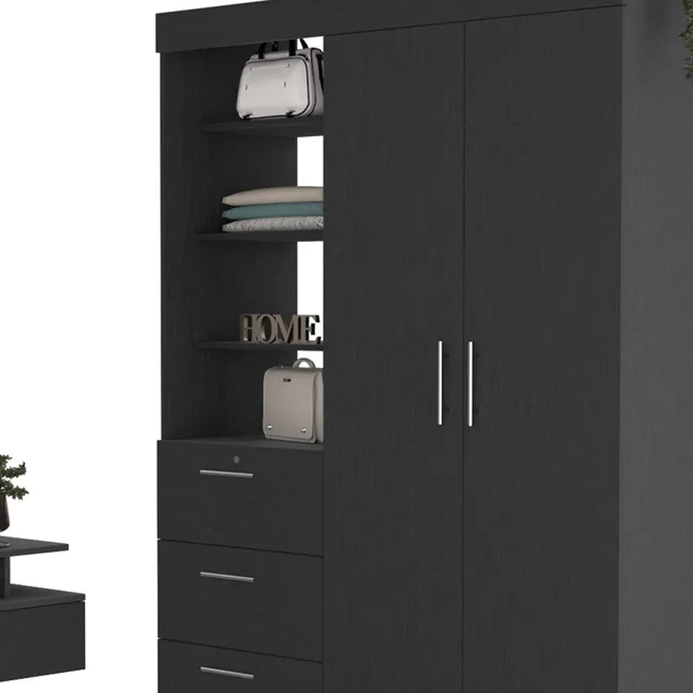 Two Piece Black Bedroom Set Homeroots Bed & Bath
