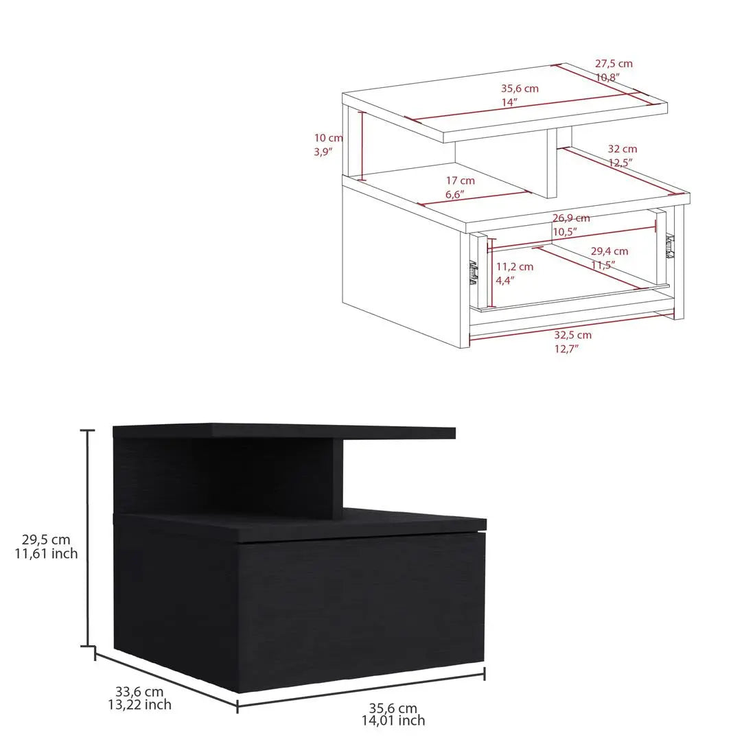 Two Piece Black Bedroom Set Homeroots Bed & Bath