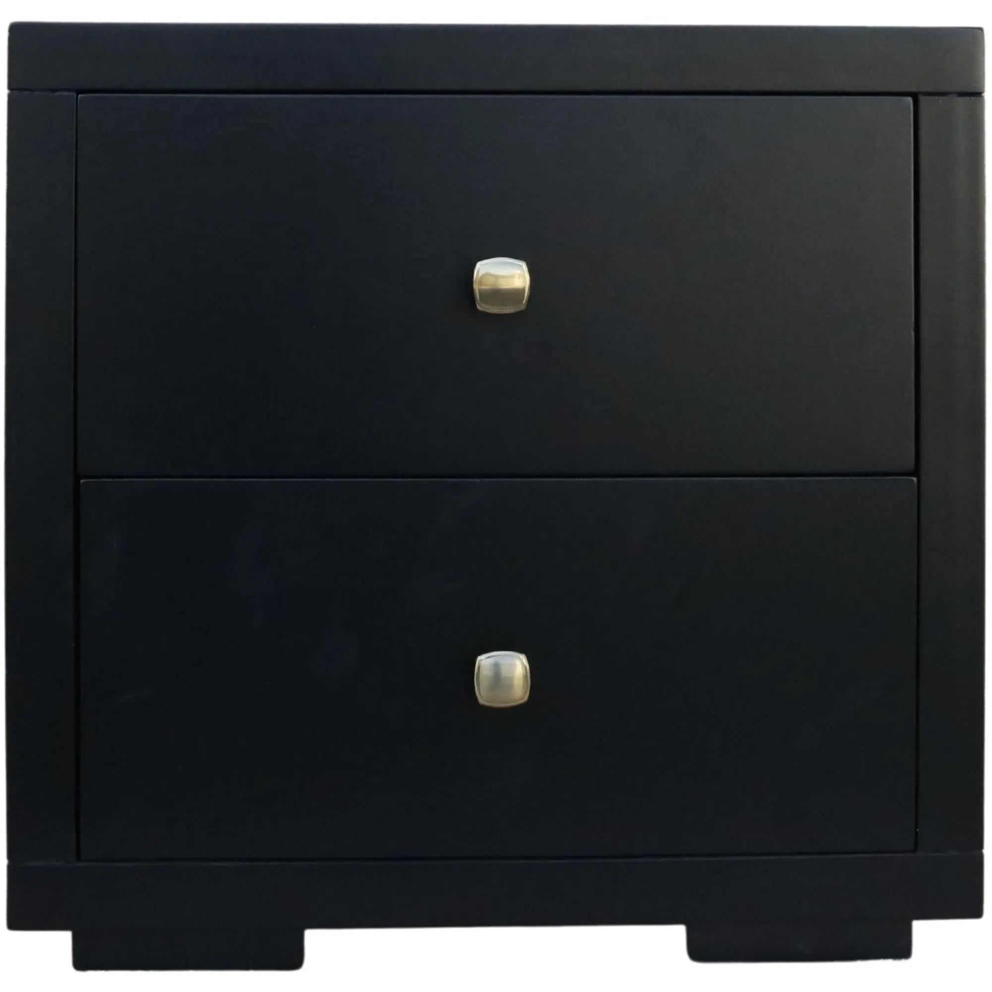 Two Piece Black Solid and Manufactured Wood Bedroom Set Homeroots Bed & Bath