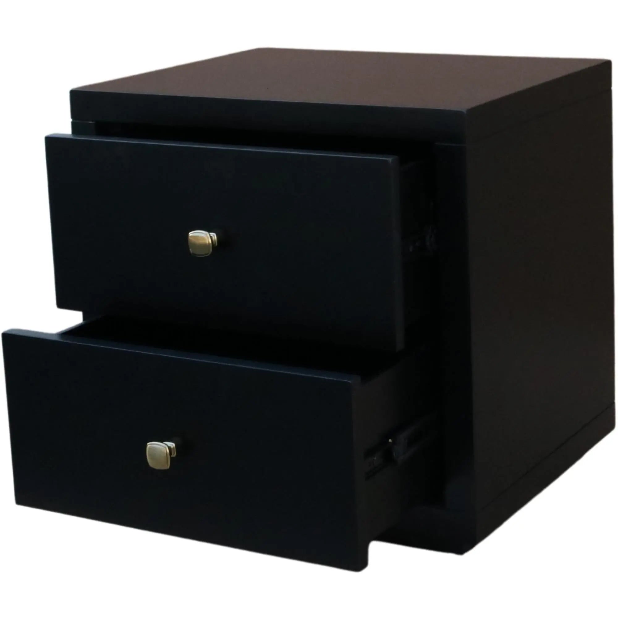 Two Piece Black Solid and Manufactured Wood Bedroom Set Homeroots Bed & Bath