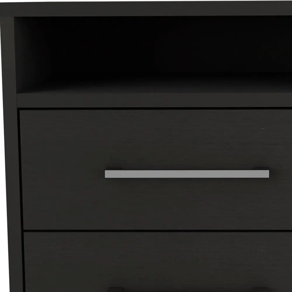 Two Piece Black and Gray Bedroom Set Homeroots Bed & Bath