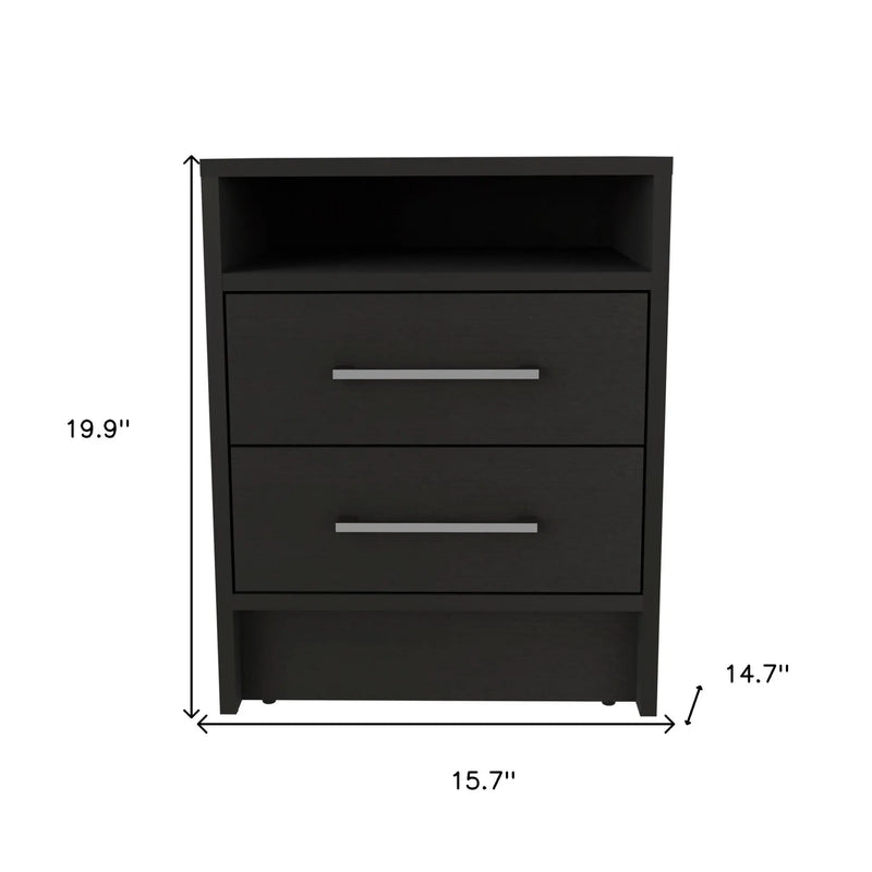 Two Piece Black and Gray Bedroom Set Homeroots Bed & Bath