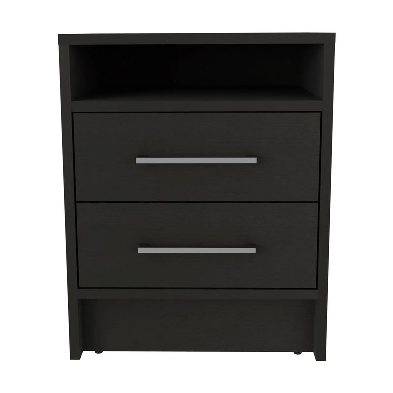 Two Piece Black and Gray Bedroom Set Homeroots Bed & Bath