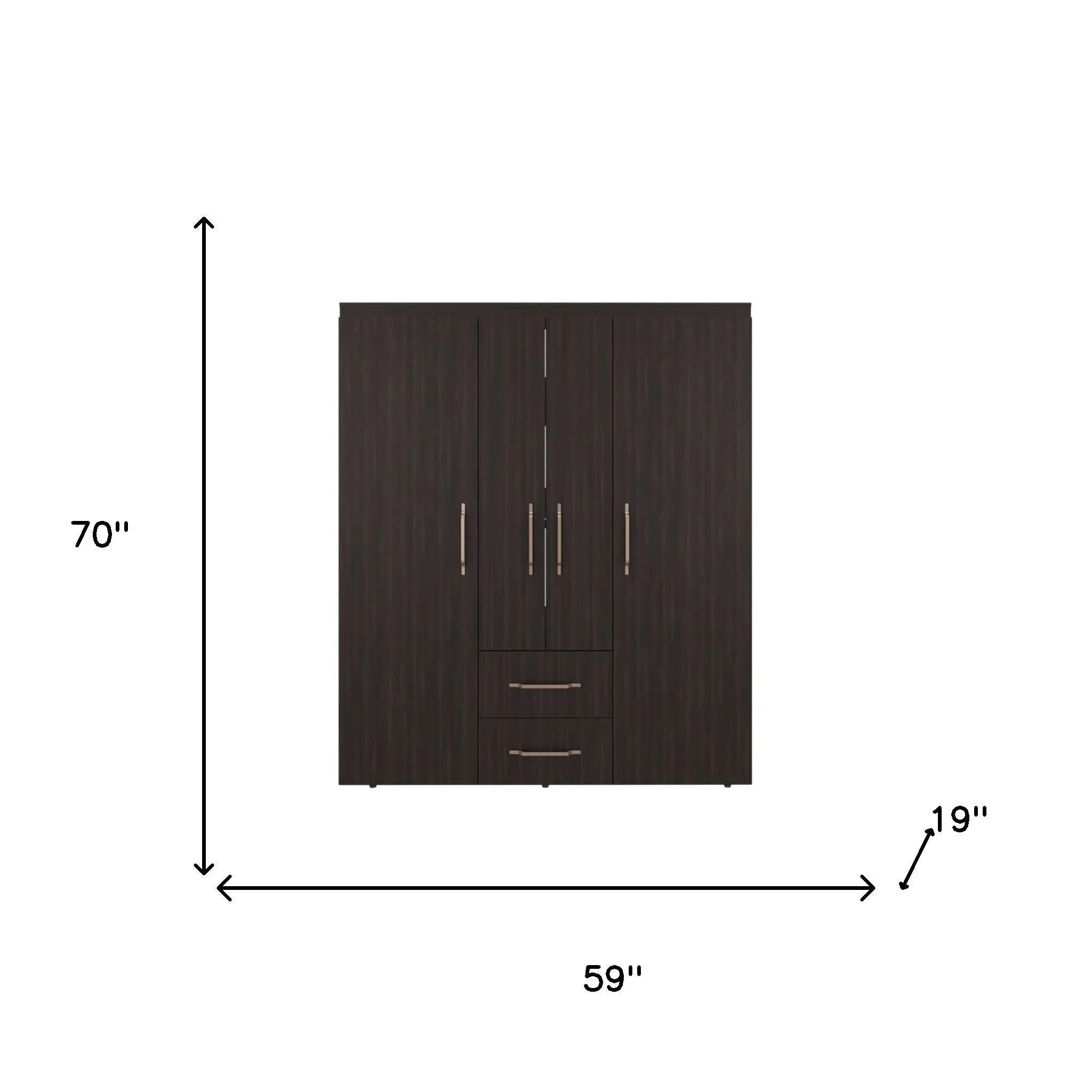 Two Piece Brown Bedroom Set Homeroots Bed & Bath
