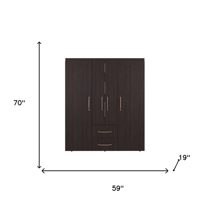 Two Piece Brown Bedroom Set Homeroots Bed & Bath