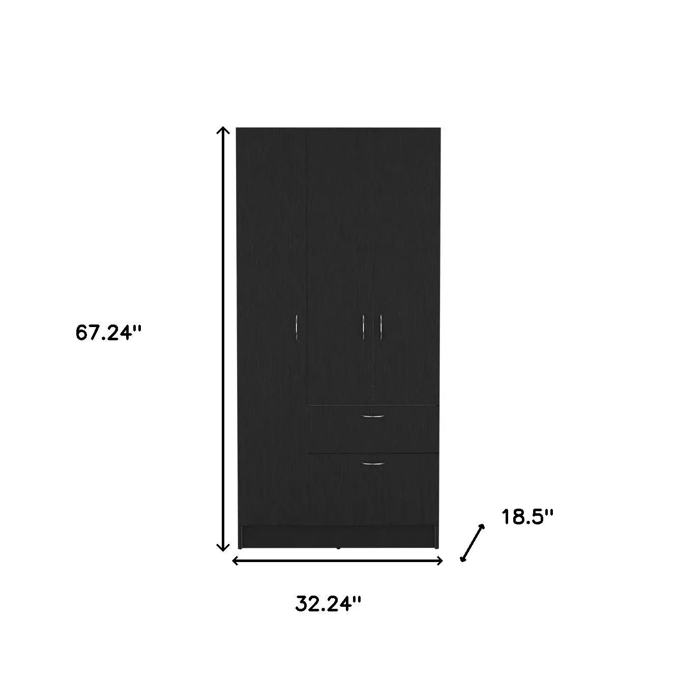 Two Piece Brown and Black Bedroom Set Homeroots Bed & Bath