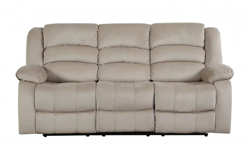 Two Piece Indoor Beige Microsuede Five Person Seating Set Homeroots Living Room