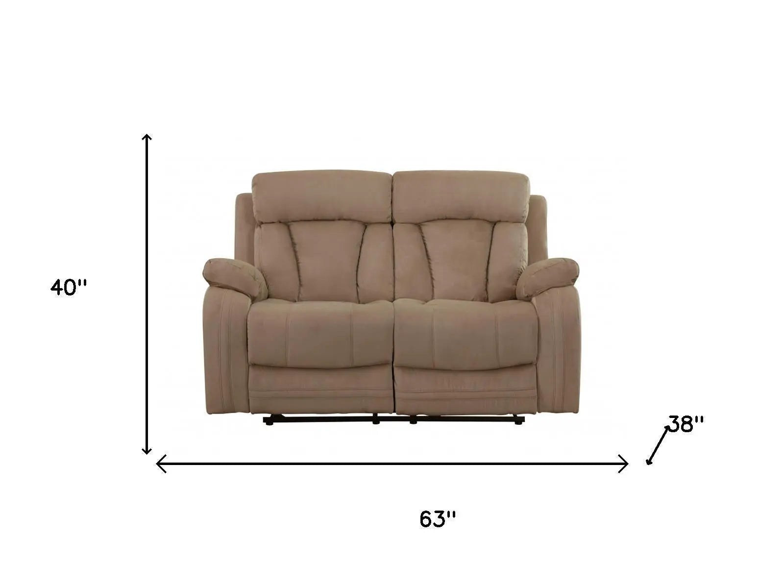 Two Piece Indoor Beige Microsuede Five Person Seating Set Homeroots Living Room