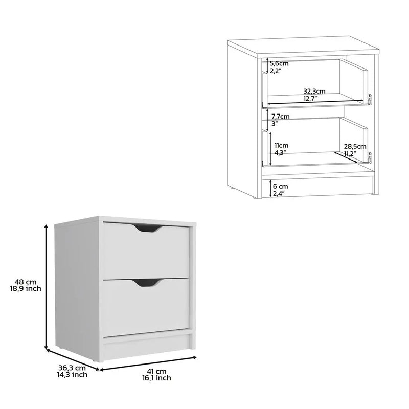 Two Piece White Bedroom Set Homeroots Bed & Bath