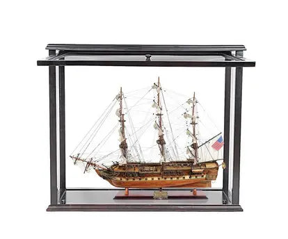 U.S.S. Constitution Midsize-Scaled Model Ship with Display Case with Acces Panel OMH USA