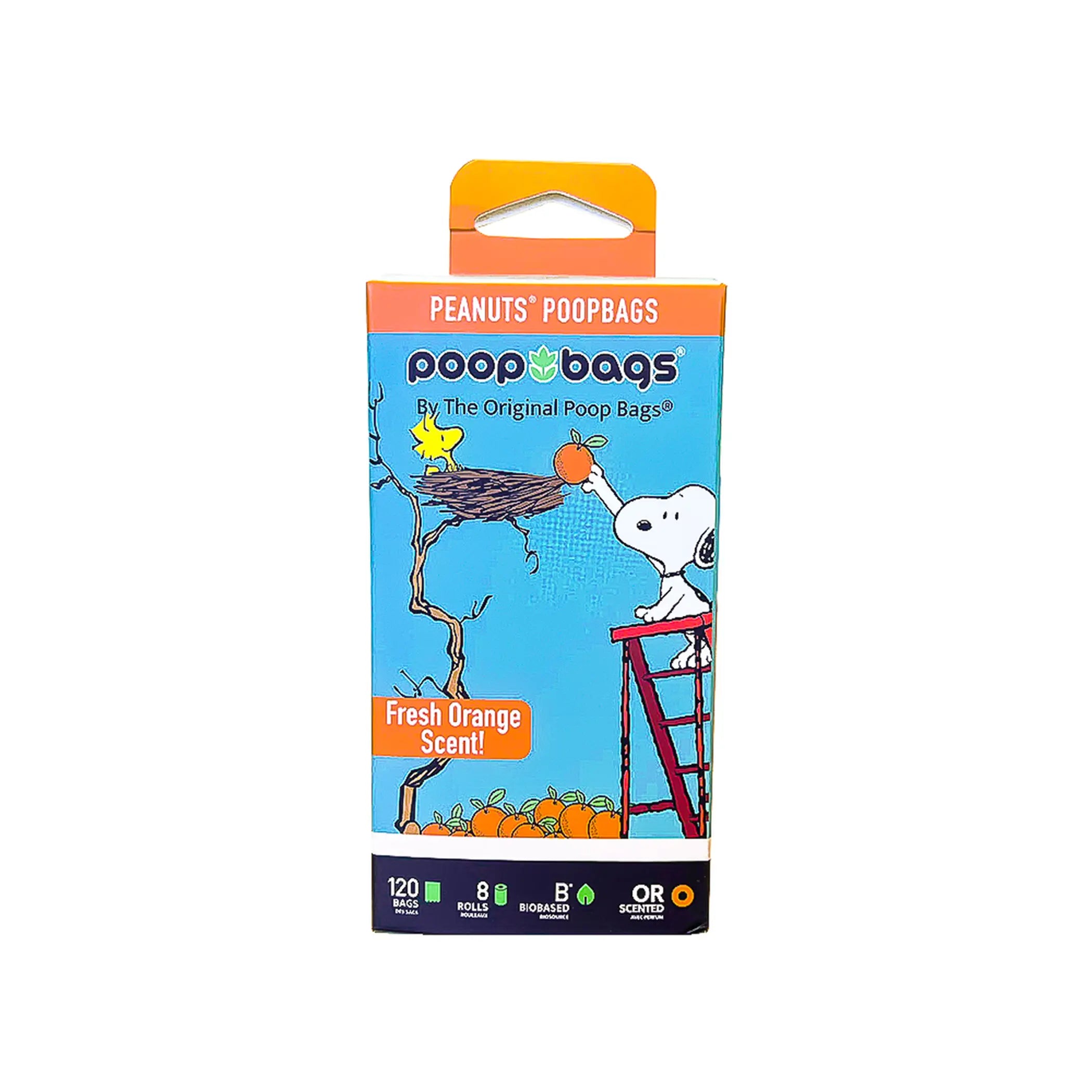USDA Biobased Peanuts Orange Scented Leash Rolls The Original Poop Bags