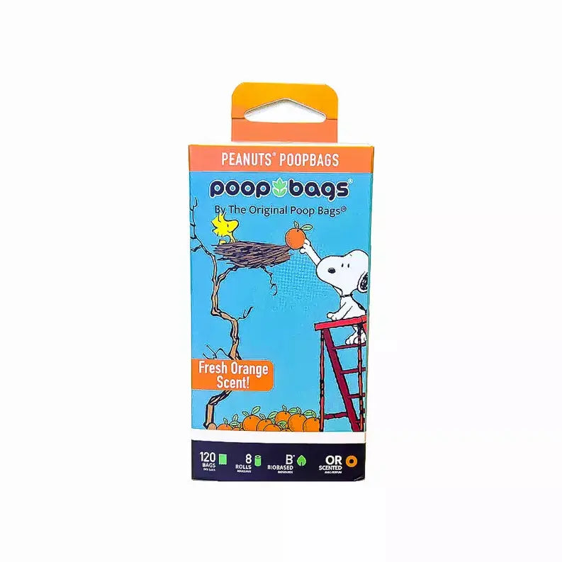 USDA Biobased Peanuts Orange Scented Leash Rolls The Original Poop Bags
