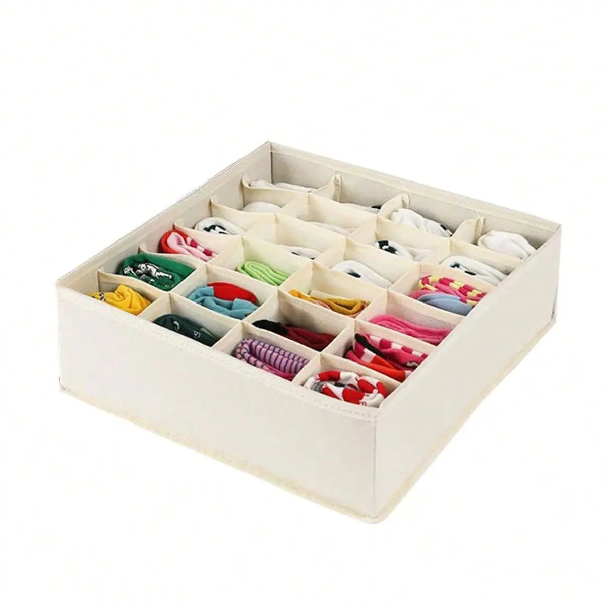 Underwear Compartmentalized Storage Box Four-Piece Set, Sock Storage Box, Fabric Home Storage, Bra Organizer, Multi-Compartment Classification Storage Box GreatEagleInc