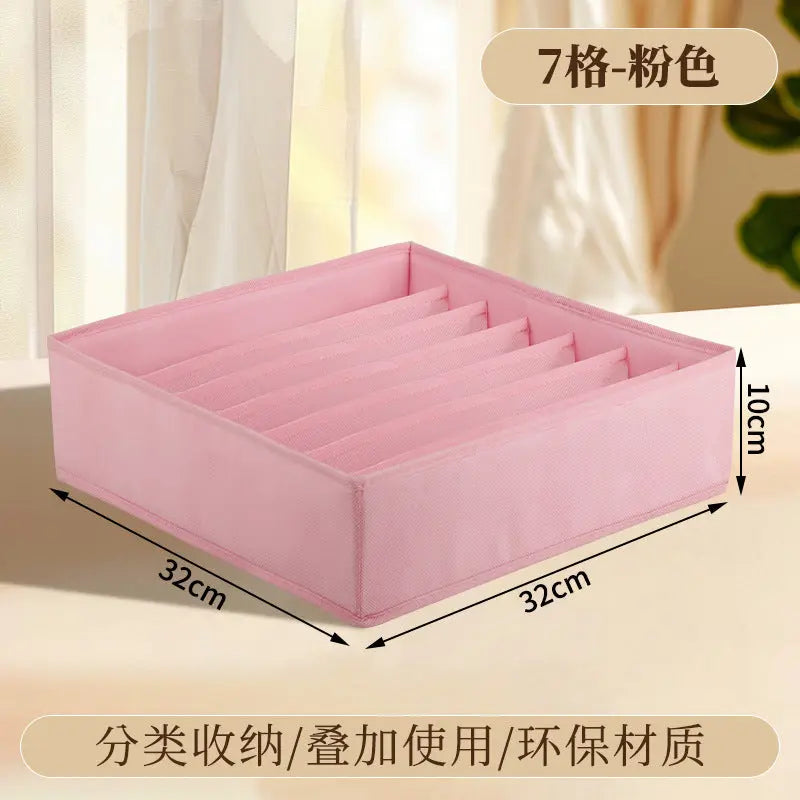 Underwear Compartmentalized Storage Box Four-Piece Set, Sock Storage Box, Fabric Home Storage, Bra Organizer, Multi-Compartment Classification Storage Box GreatEagleInc