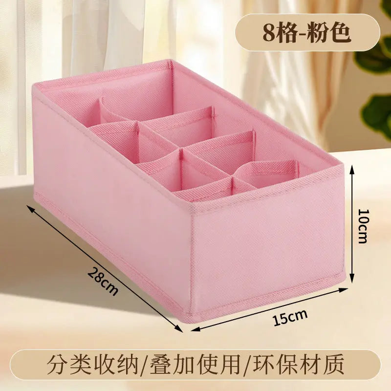 Underwear Compartmentalized Storage Box Four-Piece Set, Sock Storage Box, Fabric Home Storage, Bra Organizer, Multi-Compartment Classification Storage Box GreatEagleInc