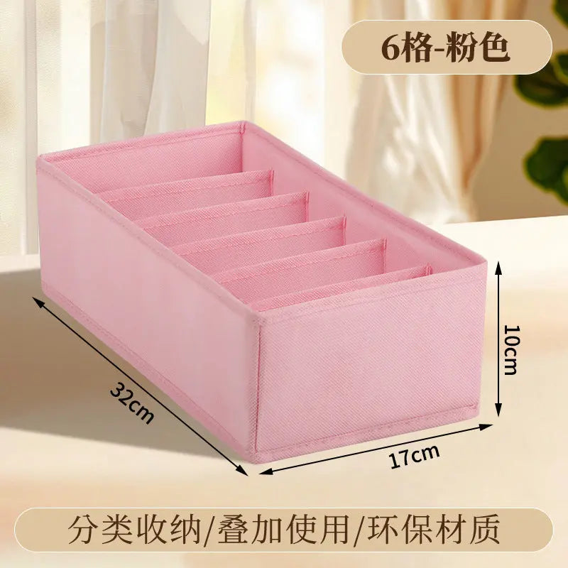 Underwear Compartmentalized Storage Box Four-Piece Set, Sock Storage Box, Fabric Home Storage, Bra Organizer, Multi-Compartment Classification Storage Box GreatEagleInc