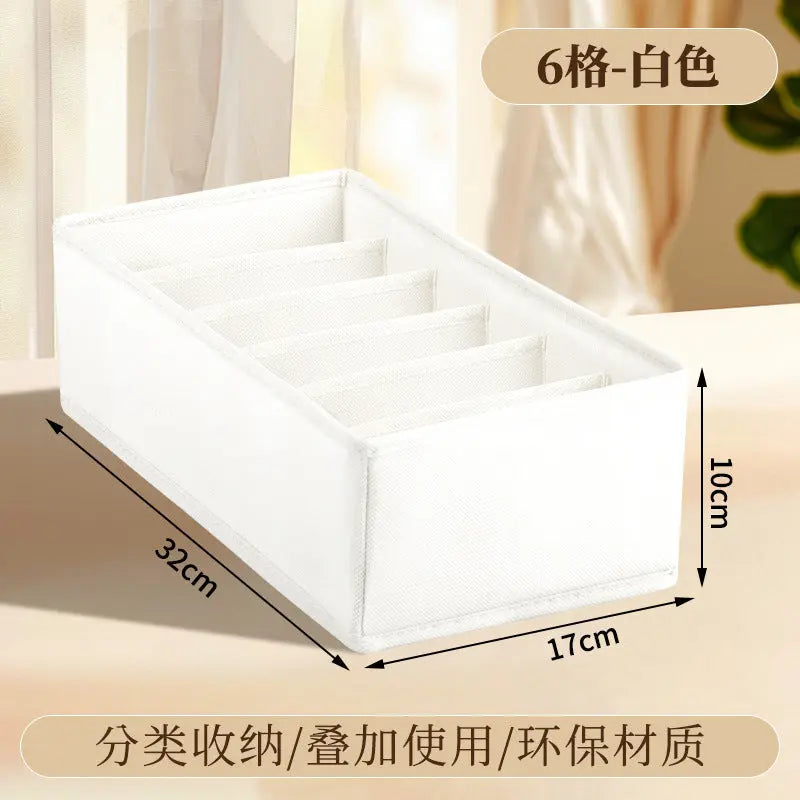 Underwear Compartmentalized Storage Box Four-Piece Set, Sock Storage Box, Fabric Home Storage, Bra Organizer, Multi-Compartment Classification Storage Box GreatEagleInc