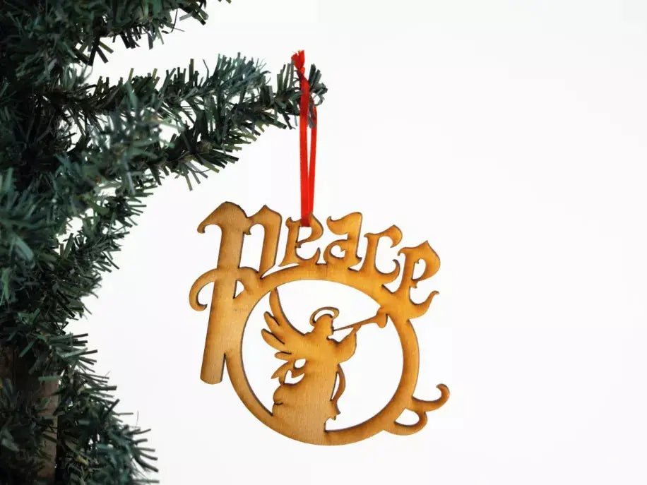Unfinished Christmas Wood Ornament Rocket Laser Graphics
