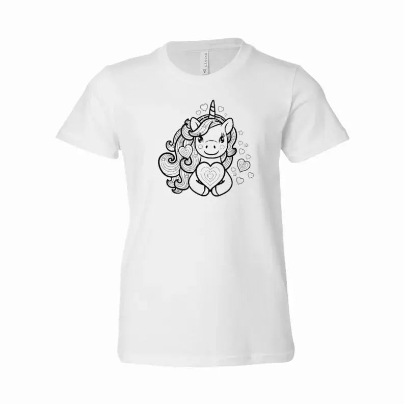 Unicorn Coloring T-Shirt Simply Inspired Creations