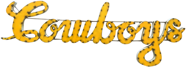 University of Wyoming "Cowboys" Recycled Metal Wall Decor LRT SALES
