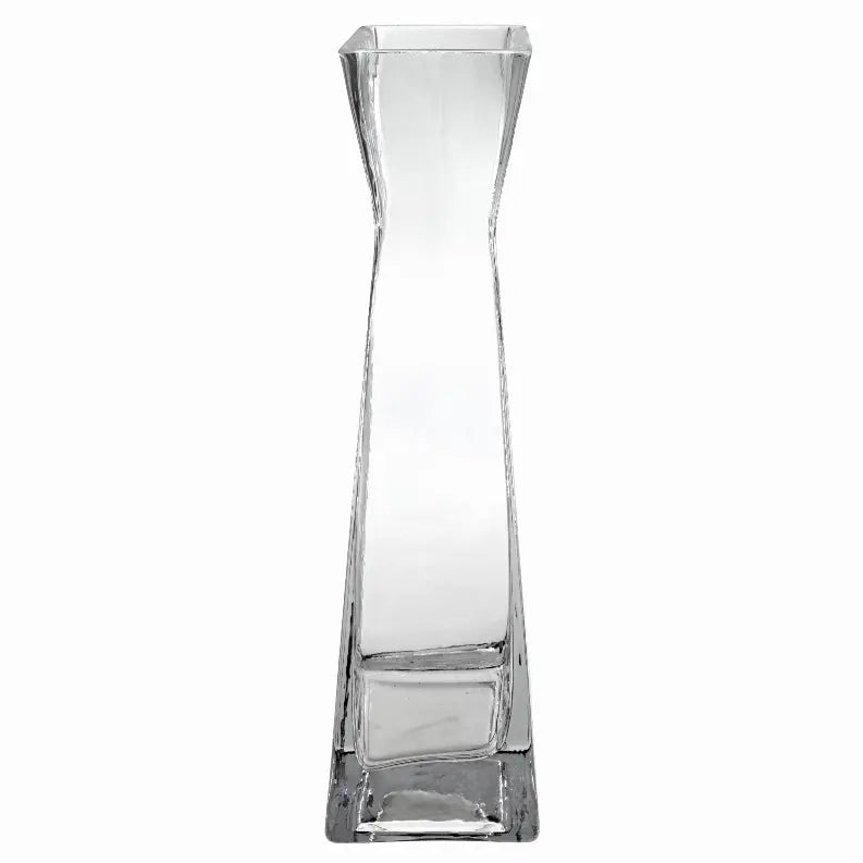 VERRE Clear Glass 18" Zen Vase Red Pomegranate Collection