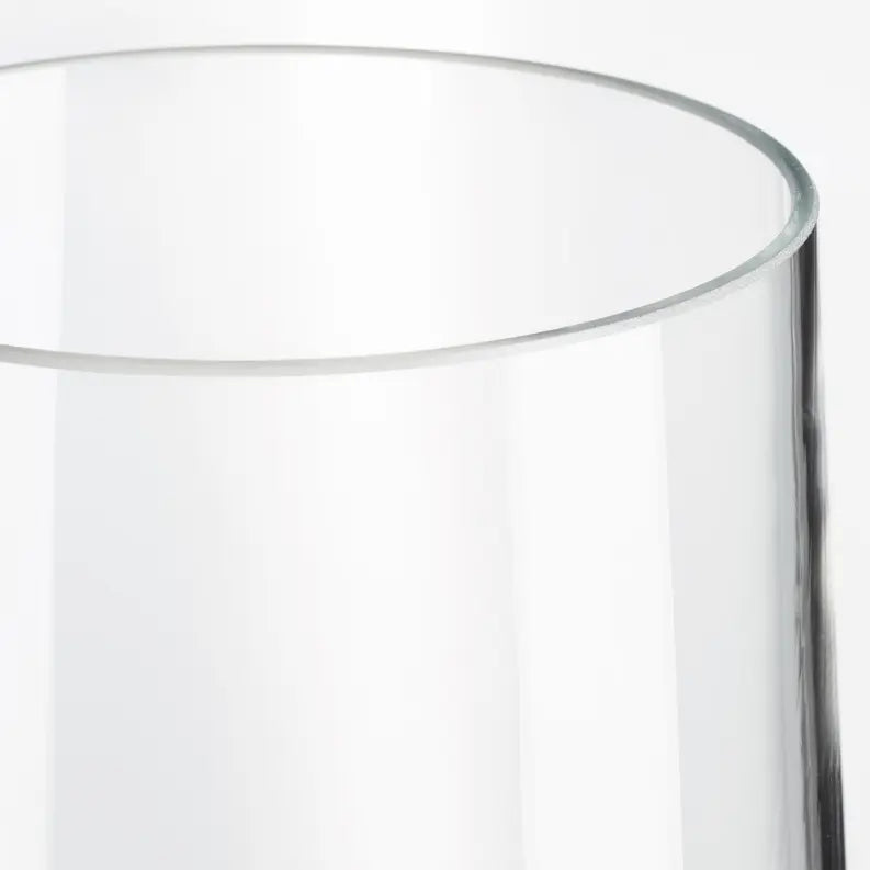 VERRE Clear Glass 18" Zen Vase Red Pomegranate Collection