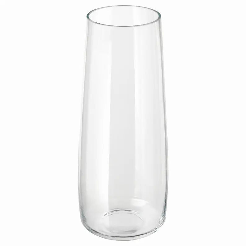 VERRE Clear Glass 18" Zen Vase Red Pomegranate Collection
