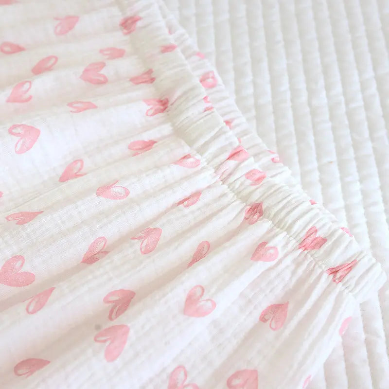 Various Style Spring and Summer Cotton Crepe Pajamas Sweet Three-Piece Short-Sleeved Trousers Spring and Autumn Loose Casual suit GreatEagleInc