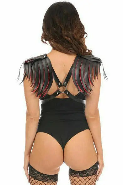 Vegan Leather Body Harness with Fringe Daisy Corsets
