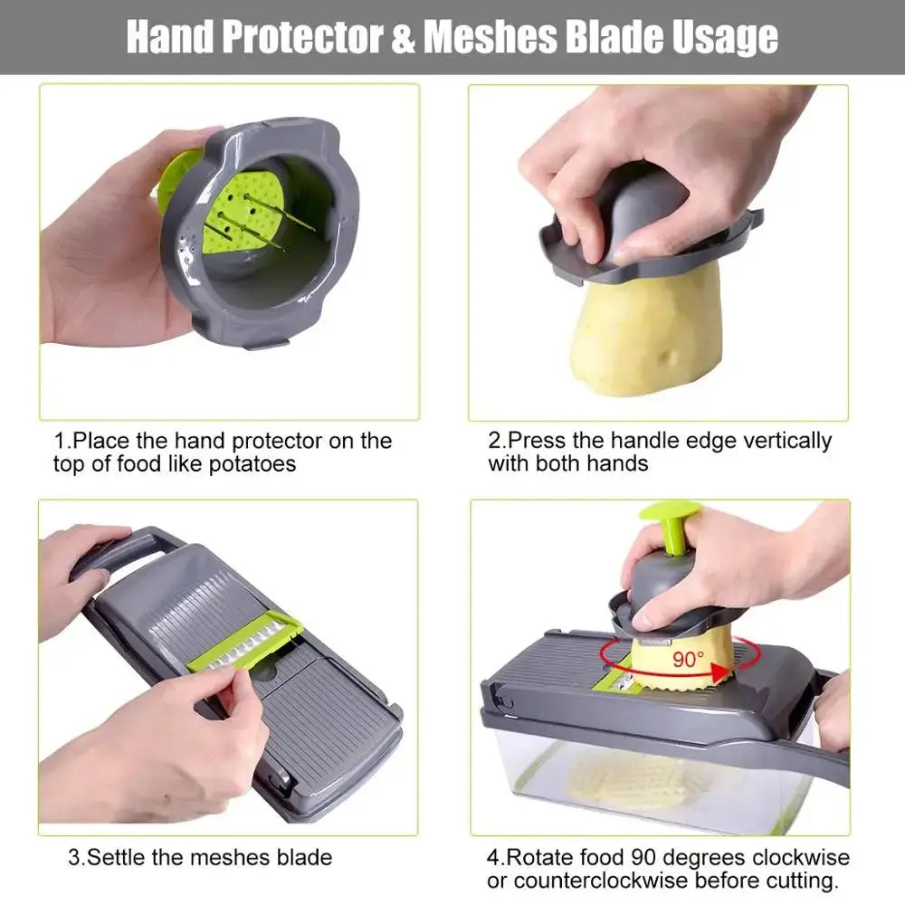 Vegetable Chopper Multifunctional Grater Cutter Kitchen Accessories Manual Fruit Slicer Potatos Shredders Cheese Onions Slicers GreatEagleInc