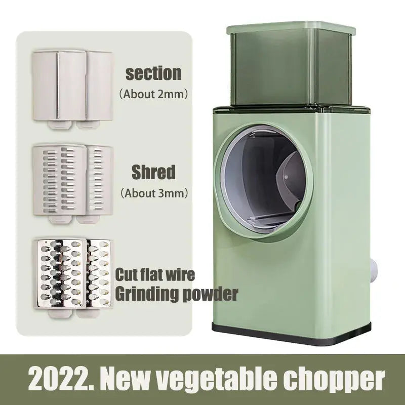 Vegetable Cutter Slicer Safe Mandoline Chopper Multifunctional Kitchen Tools For Fruit Potato Carrot French Fries Slicer Green