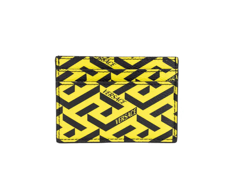 Versace La Greca Pineapple Signature Coated Canvas Card Case JV Deals