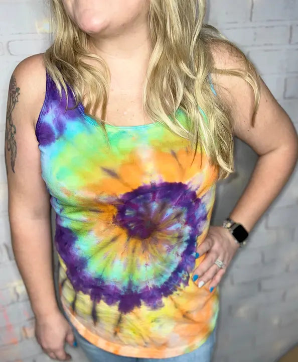 Vibrant Vivid Tie Dye Tank Blank The Blended Owl