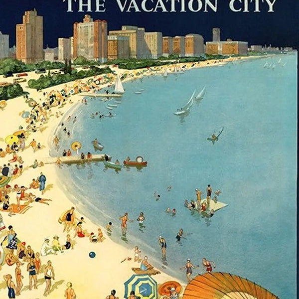 Vintage 1929 Chicago Vacation Travel Unframed Print Wall Art Homeroots Home Decor