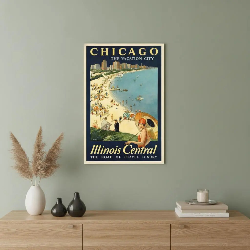 Vintage 1929 Chicago Vacation Travel Unframed Print Wall Art Homeroots Home Decor