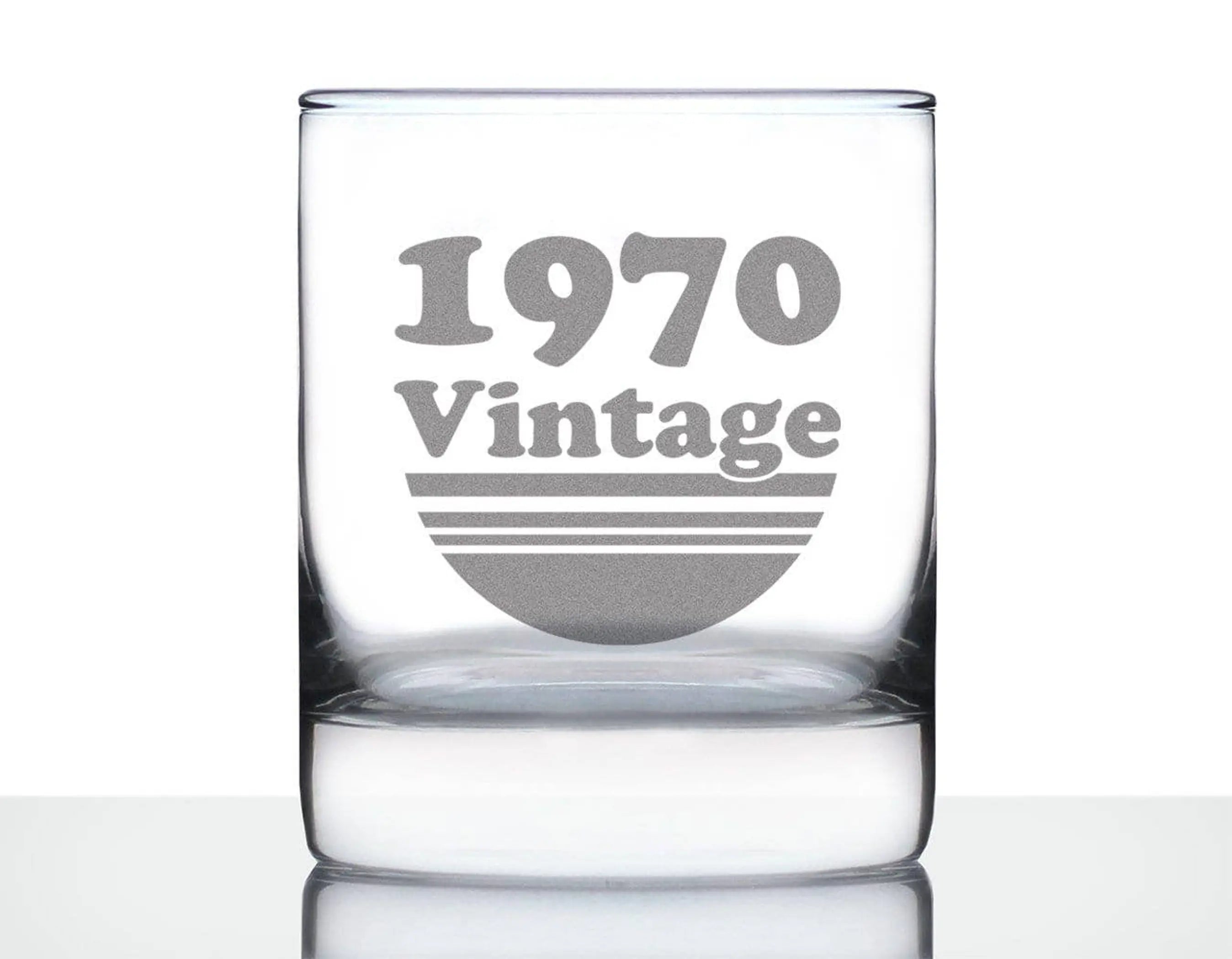 Vintage 1970 Whiskey Rocks Glass - 54th Birthday Gifts Bevvee