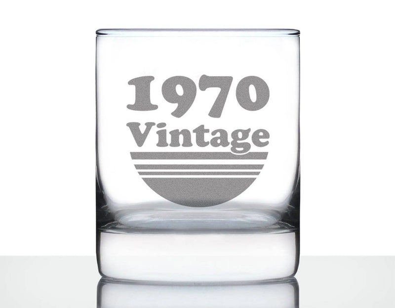 Vintage 1970 Whiskey Rocks Glass - 54th Birthday Gifts Bevvee