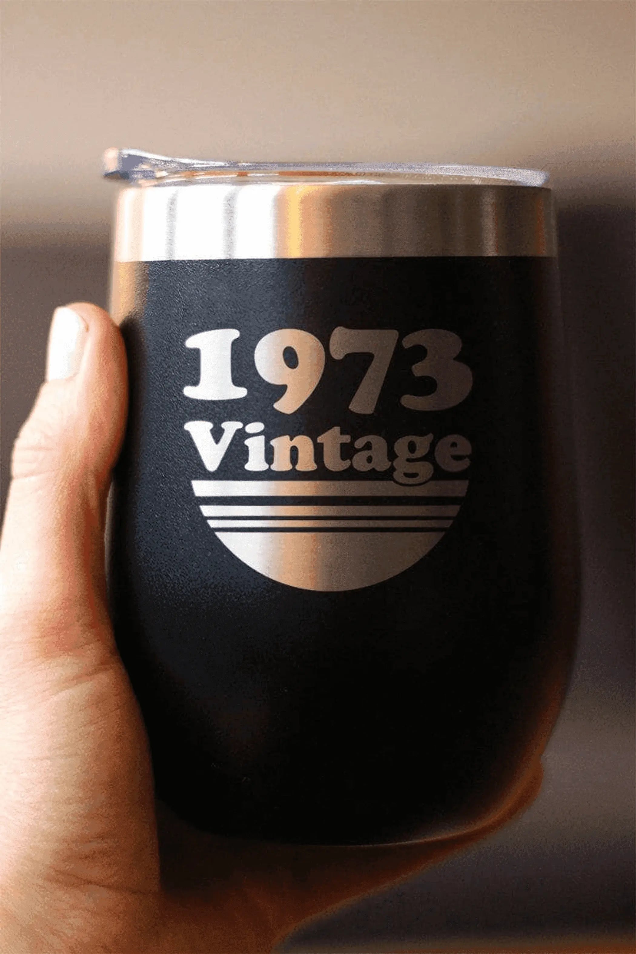 Vintage 1973 Insulated Wine Tumbler - 51st Birthday Gifts Bevvee