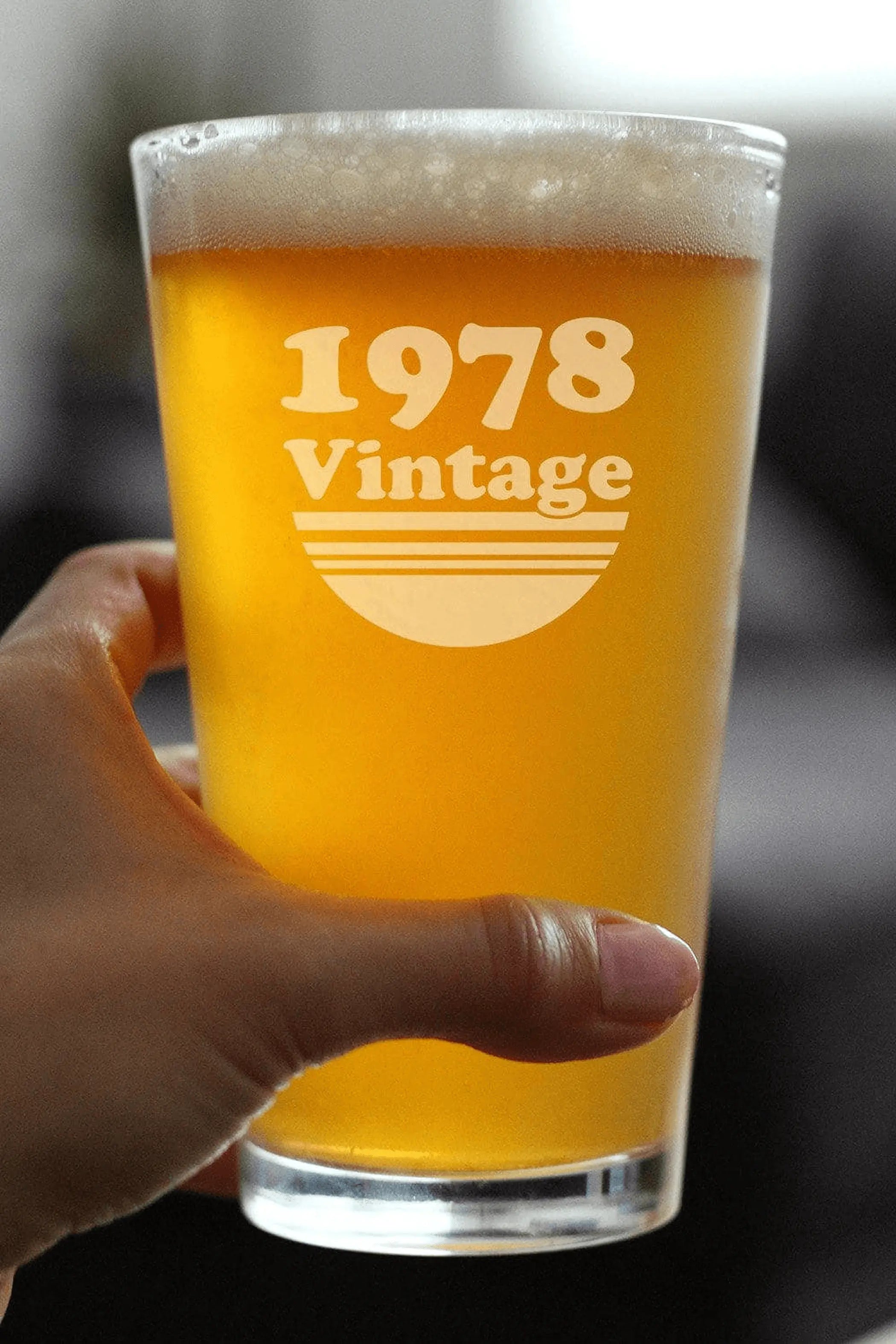 Vintage 1978 Pint Glass for Beer - 46th Birthday Gifts Bevvee