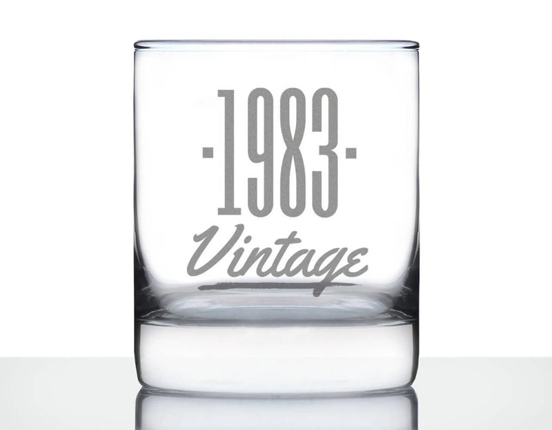 Vintage 1983 Whiskey Rocks Glass - 41st Birthday Gifts Bevvee