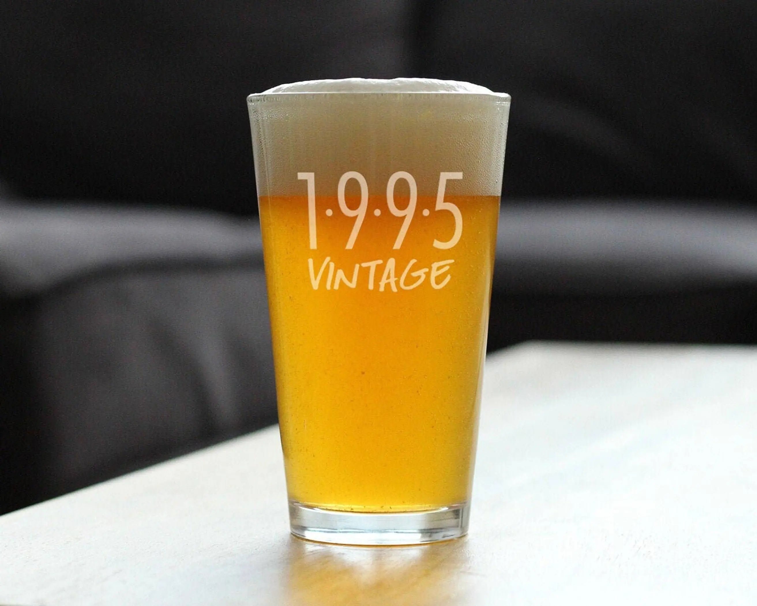 Vintage 1995 Pint Glass for Beer - 29th Birthday Gifts Bevvee