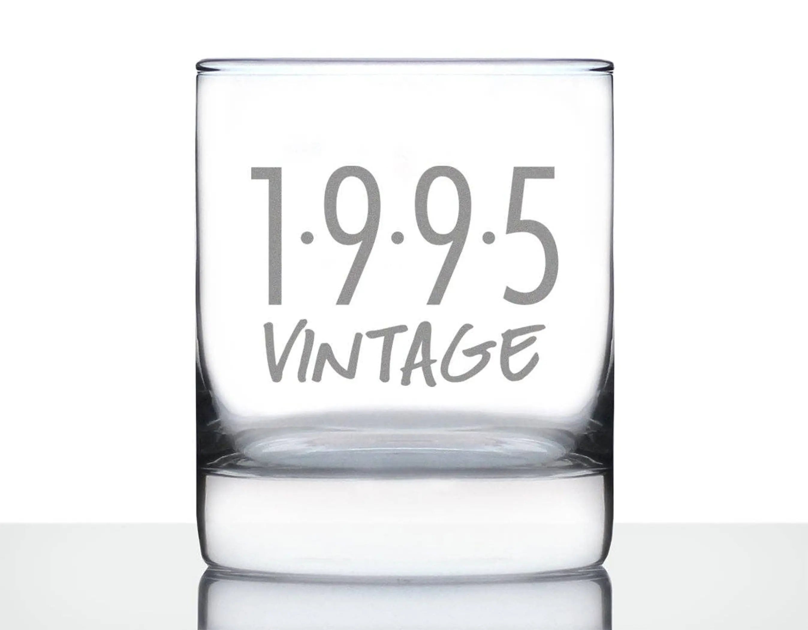 Vintage 1995 Whiskey Rocks Glass - 29th Birthday Gifts Bevvee