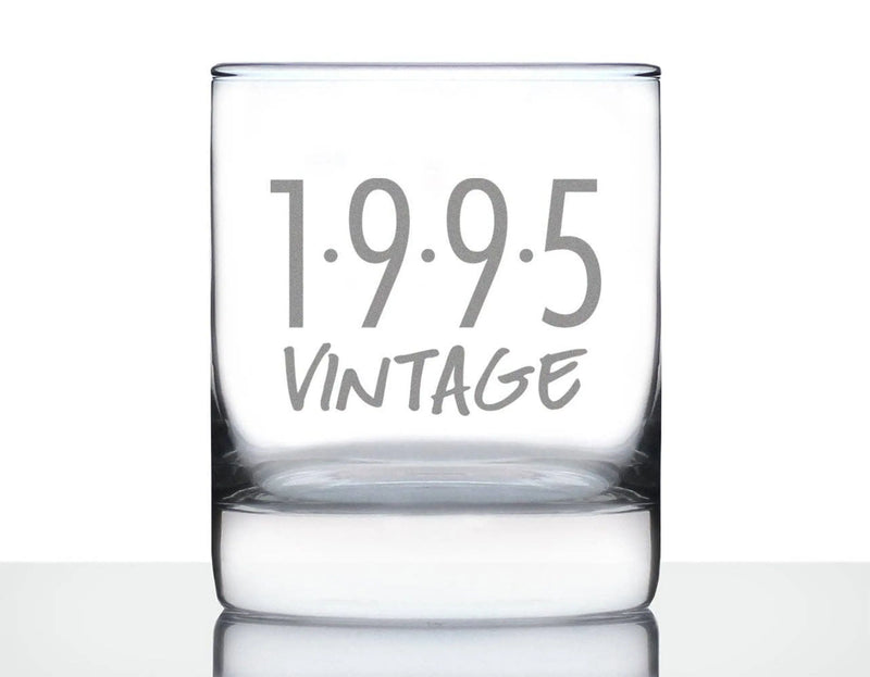 Vintage 1995 Whiskey Rocks Glass - 29th Birthday Gifts Bevvee